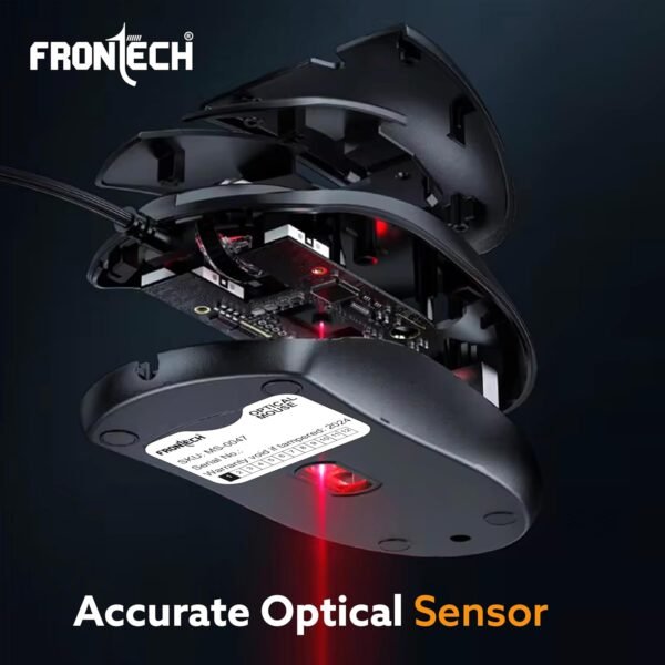 Frontech MS-0047 Wired Optical Mouse  (USB 2.0, USB 3.0, Black)