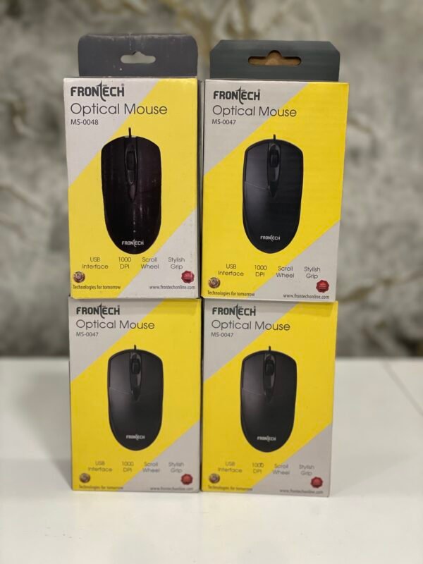 Frontech MS-0047 Wired Optical Mouse  (USB 2.0, USB 3.0, Black)
