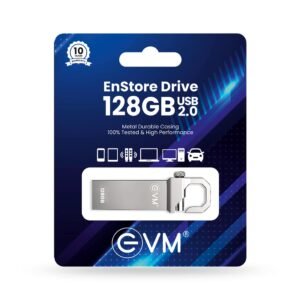 EVM EnStore 8GB Metal USB 2.0 Flash Drive - High Read Speeds up to 15MB/s & Write Speeds up to 8MB/s - Durable Metal Casing - Ideal for Data Transfer